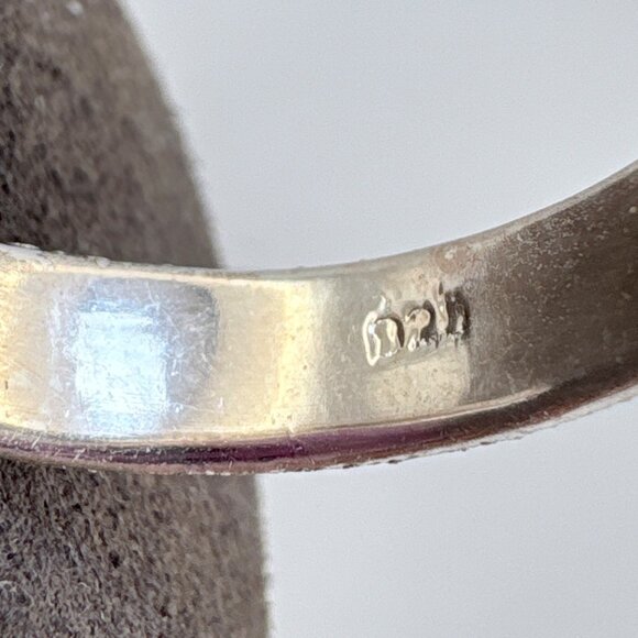 VTG Solid Sterling SIlver 925 Rough Texture Wedding Band Ring Size 10 - Picture 5 of 8